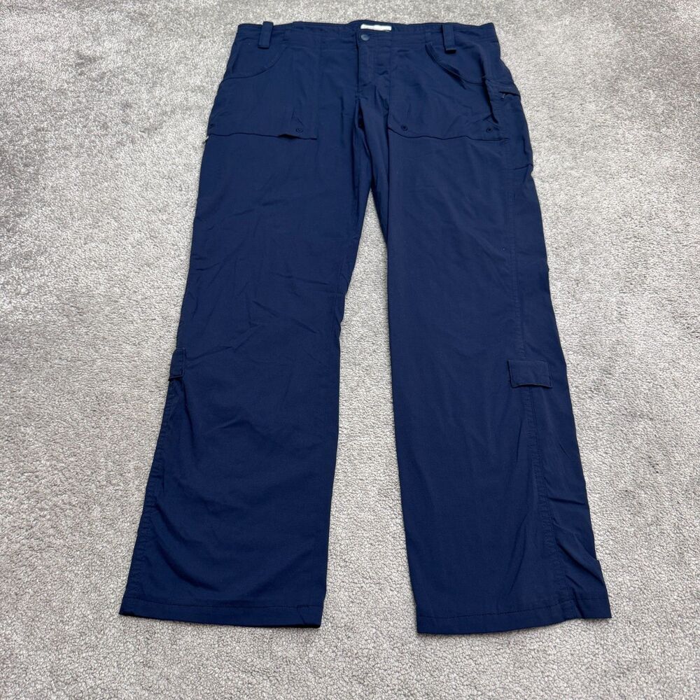 Columbia PFG Omni-Shield Outdoor Hiking Fishing Pants Womens 12 Blue Stretch